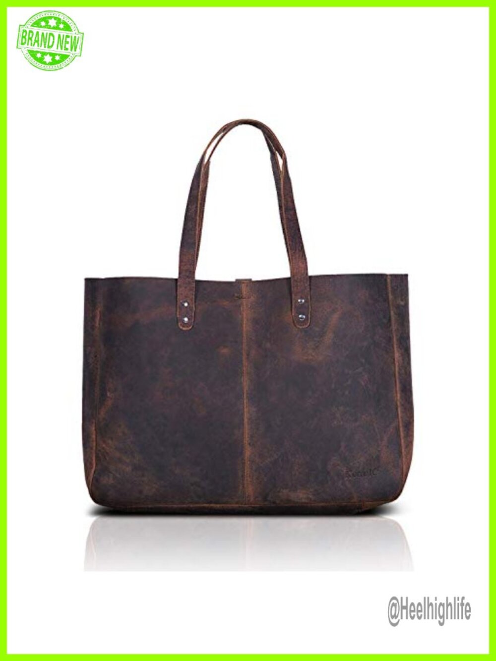 KomalC Leather Satchel Handbag Tote for Women Travel Shopping